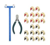 sourcing map Archery Bow Square T-Shape Ruler Tool Nocking Points Pliers Set 33x9mm Turning Bow Strings Knock Kit for Recurve Compound Bowstring Archery Accessories (Blue)