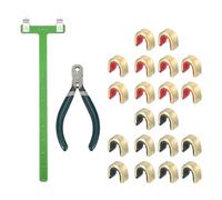 sourcing map Archery Bow Square T-Shape Ruler Tool Nocking Points Pliers Set 33x9mm Turning Bow Strings Knock Kit for Recurve Compound Bowstring Archery Accessories (Green)