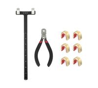 sourcing map Archery Bow Square T-Shape Ruler Tool Nocking Points Pliers Set 33x9mm Turning Bow String Knock Kit for Recurve Compound Bowstrings Archery Accessories (Black)