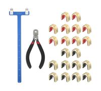sourcing map Archery Bows Square T-Shape Ruler Tool Nocking Points Pliers Set 33x9mm Turning Bow Strings Knock Kit for Recurve Compound Bowstring Archery Accessories (Blue)