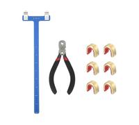 sourcing map Archery Bows Square T-Shape Ruler Tool Nocking Points Pliers Set 33x9mm Turning Bow String Knock Kits for Recurve Compound Bowstrings Archery Accessories (Blue)