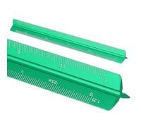 sourcing map Architectural Scale Ruler, 7 Inch Metric Aluminum Alloy Architect Triangular Small Scale Laser-Etched Blueprint Drafting Ruler for Architects Engineers, Green