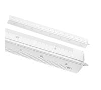 sourcing map Architectural Scale Ruler, 7 Inch Metric Aluminum Alloy Architect Triangular Small Scale Laser-Etched Blueprint Drafting Ruler for Architects Engineers, Silver