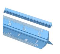sourcing map Architectural Scale Ruler, 7 Inch Standard Aluminum Alloy Architect Triangular Large Scale Laser-Etched Blueprint Drafting Ruler for Architects Engineers, Blue