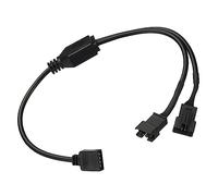 sourcing map ARGB Splitter, 12V 4Pin to SM 4Pin Male Extension Cable Adapter Connector Addressable for PC Fan Power Computer Chassis Motherboard, 1 to 2 Style