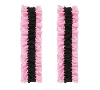sourcing map Armband Garter, 2pcs Anti-Slip Sleeve Garter Men Shirt Sleeve Holder Elastic Belt Costume Accessories Decoration for Party, Black on Pink Color