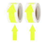 sourcing map Arrow Sticker Labels 150 Count/Roll 1.2x2.8 Inch Fluorescent Yellow Adhesive Arrow Shape Signs for Scrapbooking DIY Craft Organizing Inventory,2 Rolls