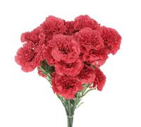 sourcing map Artificial Carnations Flowers, 6pcs Red Carnations Faux Silk Flowers Bouquets Flower for Mother's Day DIY Bouquet Home Wedding Centerpieces Floral Arrangements Outdoor