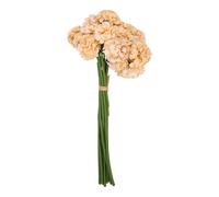 sourcing map Artificial Flowers Faux Ball Chrysanthemum, Artificial Ball Hydrangea Bridal Wedding Bouquet Fake Flowers with Bendable Stems for Vase Home Wedding Party Coffee House, Amber Gold