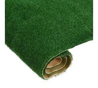 sourcing map Artificial Model Grass Mat 2pcs 3" x 10"(8cm x 25cm) Dark Green Small Realistic Model Fake Turf for Garden Lawn Decoration Model