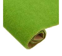 sourcing map Artificial Model Grass Mat 2pcs 3" x 10"(8cm x 25cm) Light Green Small Realistic Model Fake Turf for Garden Lawn Decoration Model