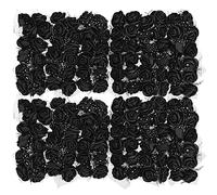 sourcing map Artificial Rose Flower Heads, Black Mini Faux Flowers 0.8 Inch-1 Inch for DIY Craft Wedding and Party Decoration Pack of 144