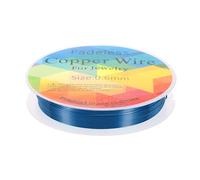 sourcing map Artistic Wire 13ft Length 22 Gauge Brass Craft Jewelry Wrapping Wire Tarnish Resistant Beading String for Jewelry Making Supplies Crafting, Blue