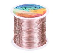 sourcing map Artistic Wire 203ft Length 24 Gauge Copper Craft Jewelry Wrapping Wire Tarnish Resistant Beading for Jewelry Making Supplies Crafting, Pink
