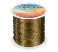 sourcing map Artistic Wire 203ft Length 24 Gauge Copper Craft Jewelry Wrapping Wire Tarnish Resistant Beading for Jewelry Making Supplies Crafting, Ancient Blue