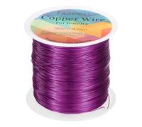 sourcing map Artistic Wire 328ft Length 26 Gauge Copper Craft Jewelry Wrapping Wire Tarnish Resistant Beading for Jewelry Making Supplies Crafting, Red-Purple