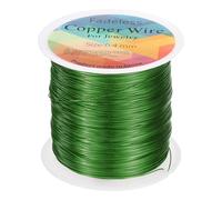 sourcing map Artistic Wire 328ft Length 26 Gauge Copper Craft Jewelry Wrapping Wire Tarnish Resistant Beading for Jewelry Making Supplies Crafting, Green