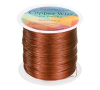 sourcing map Artistic Wire 328ft Length 26 Gauge Copper Craft Jewelry Wrapping Wire Tarnish Resistant Beading for Jewelry Making Supplies Crafting, Coffee