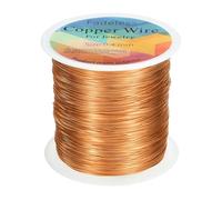 sourcing map Artistic Wire 328ft Length 26 Gauge Copper Craft Jewelry Wrapping Wire Tarnish Resistant Beading for Jewelry Making Supplies Crafting, Rose Gold