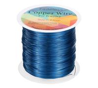 sourcing map Artistic Wire 328ft Length 26 Gauge Copper Craft Jewelry Wrapping Wire Tarnish Resistant Beading for Jewelry Making Supplies Crafting, Blue