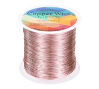 sourcing map Artistic Wire 328ft Length 26 Gauge Copper Craft Jewelry Wrapping Wire Tarnish Resistant Beading for Jewelry Making Supplies Crafting, Pink