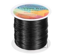 sourcing map Artistic Wire 328ft Length 26 Gauge Copper Craft Jewelry Wrapping Wire Tarnish Resistant Beading for Jewelry Making Supplies Crafting, Black