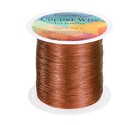 sourcing map Artistic Wire 328ft Length 28 Gauge Copper Craft Jewelry Wrapping Wire Tarnish Resistant Beading for Jewelry Making Supplies Crafting, Coffee