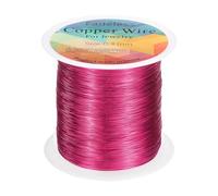 sourcing map Artistic Wire 328ft Length 28 Gauge Copper Craft Jewelry Wrapping Wire Tarnish Resistant Beading for Jewelry Making Supplies Crafting, Rose Red