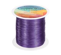 sourcing map Artistic Wire 328ft Length 28 Gauge Copper Craft Jewelry Wrapping Wire Tarnish Resistant Beading for Jewelry Making Supplies Crafting, Purple