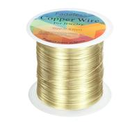 sourcing map Artistic Wire 328ft Length 28 Gauge Copper Craft Jewelry Wrapping Wire Tarnish Resistant Beading for Jewelry Making Supplies Crafting, Light Gold