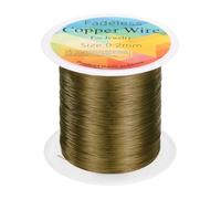 sourcing map Artistic Wire 328ft Length 32 Gauge Copper Craft Jewelry Wrapping Wire Tarnish Resistant Beading for Jewelry Making Supplies Crafting, Ancient Blue