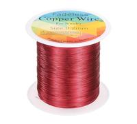 sourcing map Artistic Wire 328ft Length 32 Gauge Copper Craft Jewelry Wrapping Wire Tarnish Resistant Beading for Jewelry Making Supplies Crafting, Bright Red
