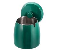 sourcing map Ashtray with Lid for Cigarette, Stainless Steel Windproof Ash Tray for Home Office Tabletop Patio Outdoor, Large Size, Green