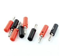 sourcing map Audio Speaker Cable Wire 4mm Banana Connector Adapter Black Red 4 Pairs