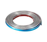 sourcing map Auto Molding Trim 3meter x 0.6cm Universal Car Bumper Strip Car Door Protector Strips Scratch-Proof for Vehicle Trucks SUV Door Window Bumper, Glossy Silver