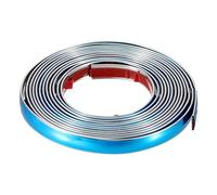 sourcing map Auto Molding Trim 3meter x 1cm Universal Car Bumper Strip Car Door Protector Strips Scratch-Proof for Vehicle Trucks SUV Door Window Bumper, Glossy Silver