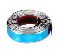 sourcing map Auto Molding Trim 3meter x 2.5cm Universal Car Bumper Strip Car Door Protector Strips Scratch-Proof for Vehicle Trucks SUV Door Window Bumper, Glossy Silver