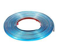 sourcing map Auto Molding Trim 5meter x 0.6cm Universal Car Bumper Strip Car Door Protector Strips Scratch-Proof for Vehicle Trucks SUV Door Window Bumper, Glossy Silver