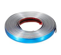 sourcing map Auto Molding Trim 5meter x 1.8cm Universal Car Bumper Strip Car Door Protector Strips Scratch-Proof for Vehicle Trucks SUV Door Window Bumper, Glossy Silver