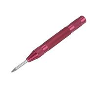 sourcing map Automatic Center Punch, 5-Inch Spring-Loaded Center Hole Puncher Marker Hand Tool Adjustable Red for Wood Metal Plastic