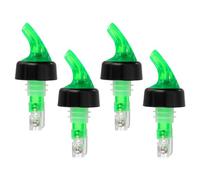 sourcing map Automatic Measured Bottle Pourer, 4 Pack 45ml/1.5oz Wine Pourers Liquor Bottle Pourers Wine Cocktail Dispenser Home Bar Tools (Green)
