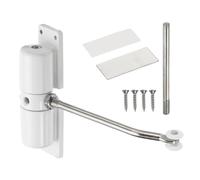 sourcing map Automatic Spring Door Closer Adjustable 40 lbs Self-Closing Door Hinge Safety Easy to Install Tension Door Closers for Home Use (White)
