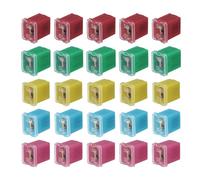sourcing map Automotive Cartridge Fuse 48V 20/30/40/50/60A Female Box 25pcs | Terminal Low Profile for Car Truck Blue/Pink/Green/Red/Yellow