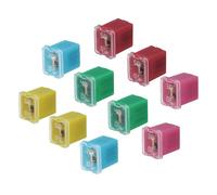 sourcing map Automotive Cartridge Fuse 48V 20/30/40/50/60A Female Terminal J Case Box Low Profile for Car Truck Blue/Pink/Green/Red/Yellow 10pcs