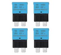 sourcing map Automotive Resettable Fuse, 14V DC 15A E37 Low Profile ATC/ATO Automotive Blade Circuit Breaker Reset Fuses for Car, Truck, RV, SUV, Marine, Boat, Motorcycle, Pack of 4