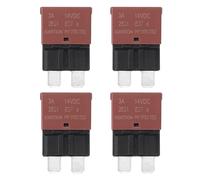 sourcing map Automotive Resettable Fuse, 14V DC 3A E37 Low Profile ATC/ATO Automotive Blade Circuit Breaker Reset Fuses for Car, Truck, RV, SUV, Marine, Boat, Motorcycle, Pack of 4