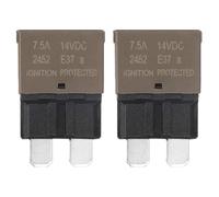 sourcing map Automotive Resettable Fuse, 14V DC 7.5A E37 Low Profile ATC/ATO Automotive Blade Circuit Breaker Reset Fuses for Car, Truck, RV, SUV, Marine, Boat, Motorcycle, Pack of 2