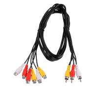 sourcing map AV Audio Video Splitter Cable, 3 RCA Male Jack to 6 RCA Female Plug 5ft Composite Video Splitter Adapter Output Cables Cord