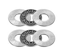 sourcing map AXK1024+2AS Needle Roller Thrust Bearings with 2 Washers, 10mm Inner Diameter, 24mm OD, 4mm of Thickness, GCr15 Hardness 2 Pcs