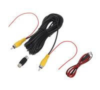 sourcing map Backup Camera RCA Video Cable, 6m/19.68ft RCA Car Rear Reverse Camera Video Extension Cable & Detection Wire for Truck Bus SUV, Male to Male, with Female to Female Coupler, DC Wire